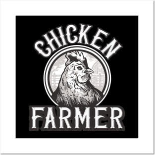 Chicken Farmer vintage Logo Posters and Art